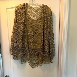 Soulmates 3 piece Gold Lace Midi Dress